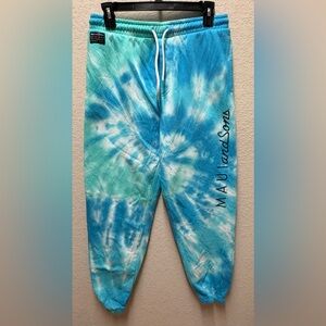 Maui and Sons Aqua Tie Dyed Sweatpants Sz S